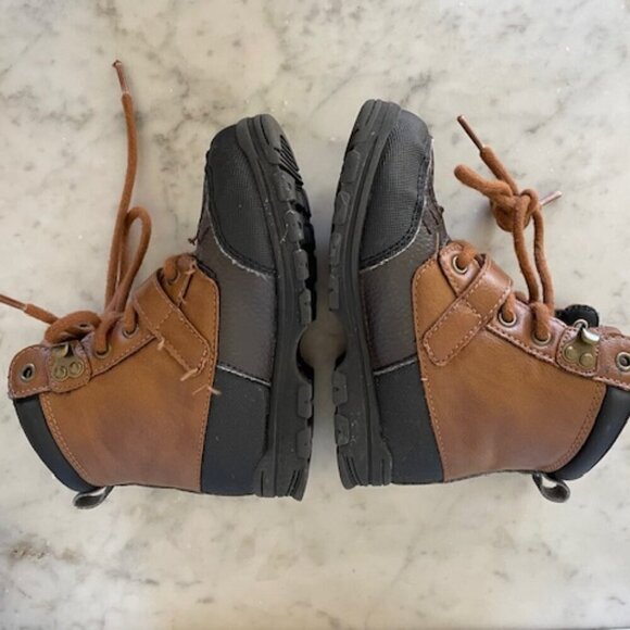 RALPH LAUREN POLO Brown Ankle Combat Dover Boots Size Child 10 - Picture 11 of 15